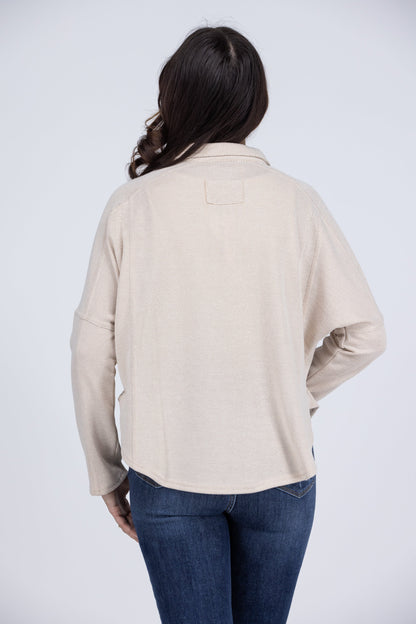Casual Friday Women's Textured Long Sleeve Top