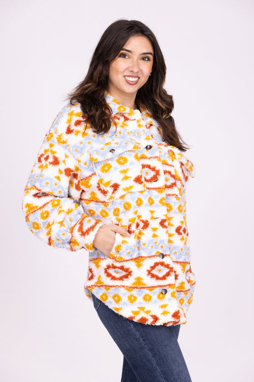 Nothing Else To Do Women's Boho Collared Shacket