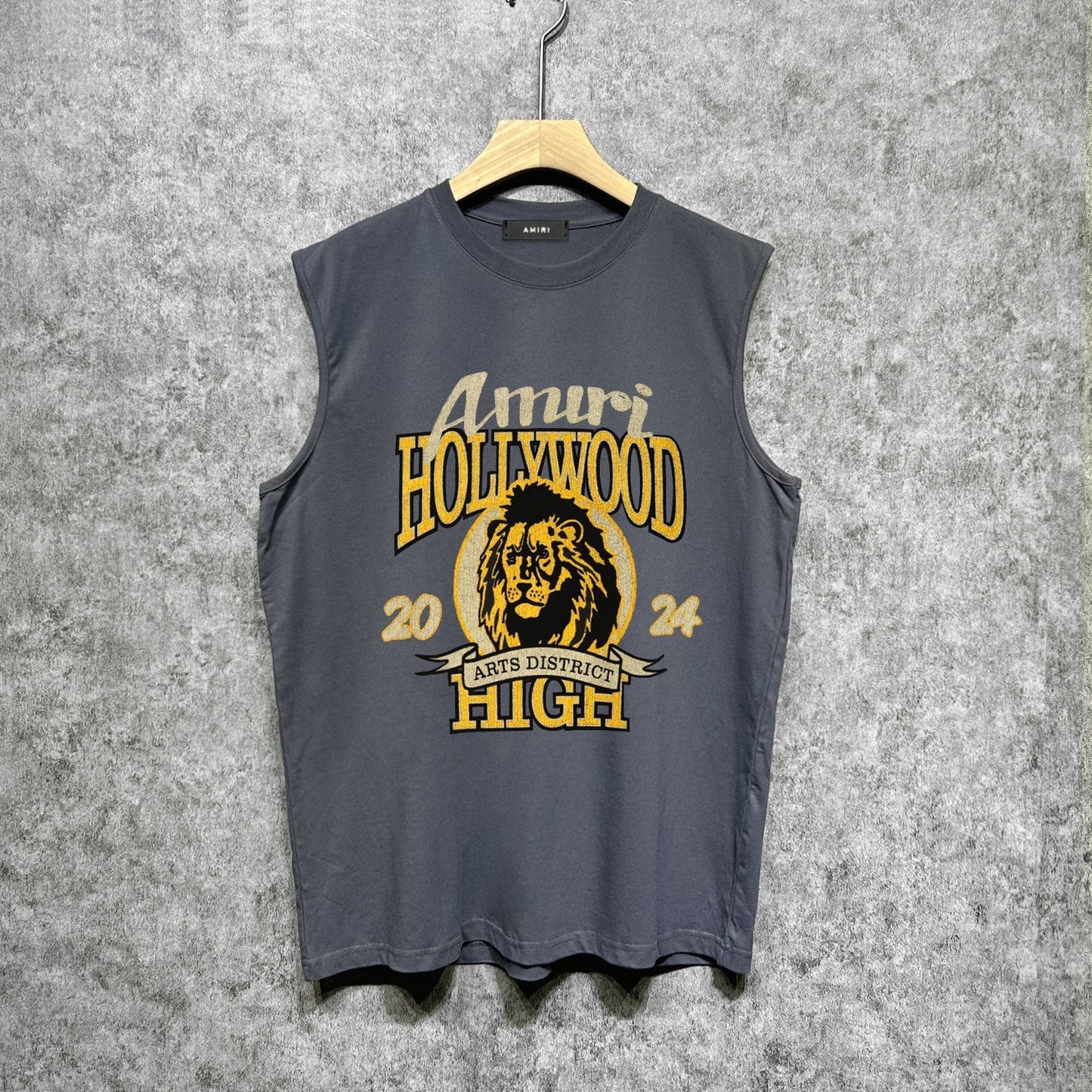 Amiri tank top lion printing