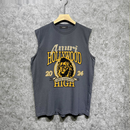 Amiri tank top lion printing