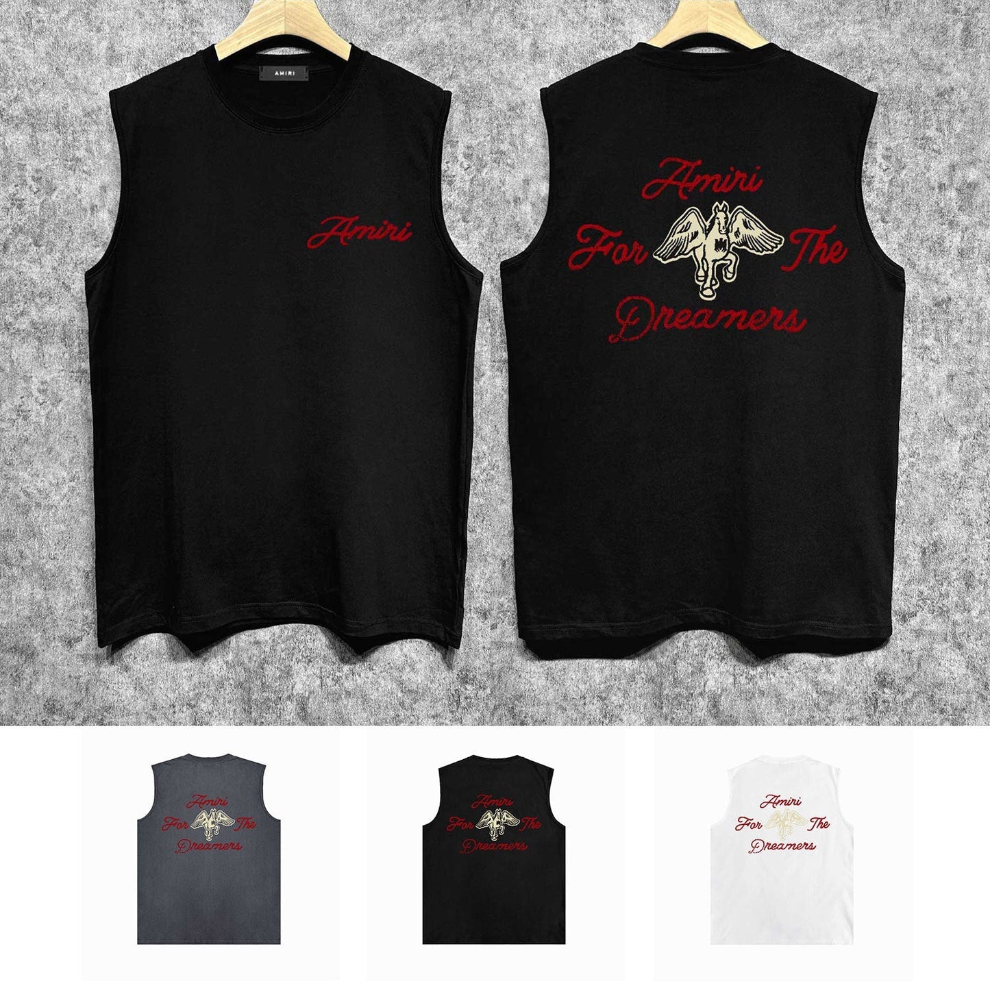Amiri tank top mottled pegasus print