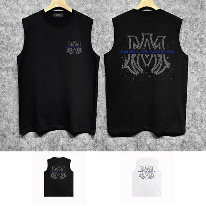 Amiri tank top splash ink large simple logo printing