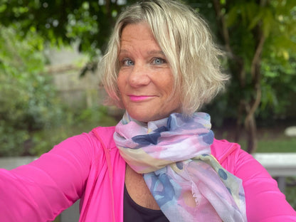 FANCY PRINT FALL SCARF