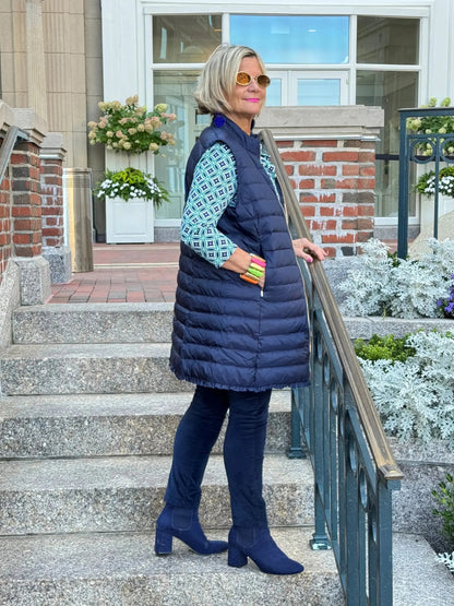 LULU-B NAVY PUFFER VEST