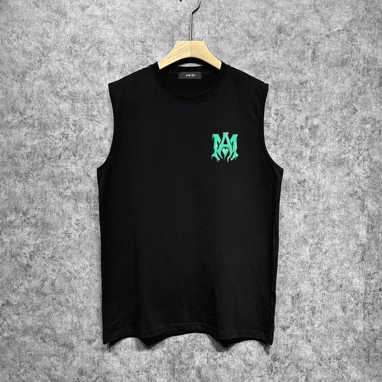 Amiri tank top splash paint simple letterprinting