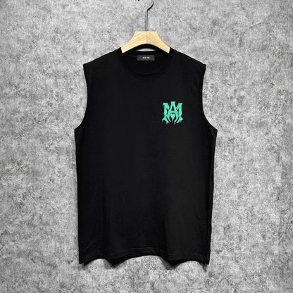 Amiri tank top splash paint simple letterprinting