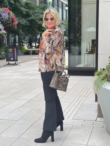 LEOPARD TAN FASHION TOP
