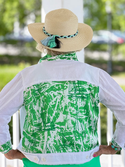 HARBOR LIGHTS GREEN LINEN JACKET