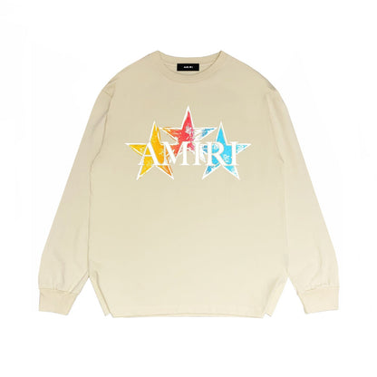 Amiri Long Sleeved Shirt Printed Trendy Pure Cotton