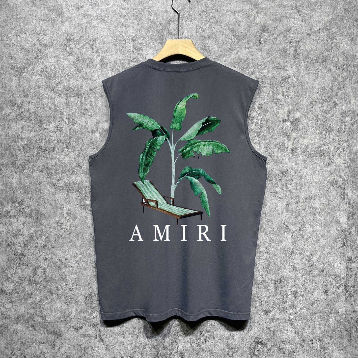 Amiri tank top beach chair printing