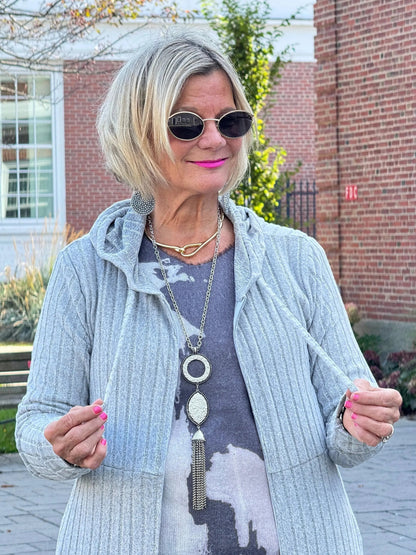 Ethyl Hooded Sweater Tunic - Dynamo