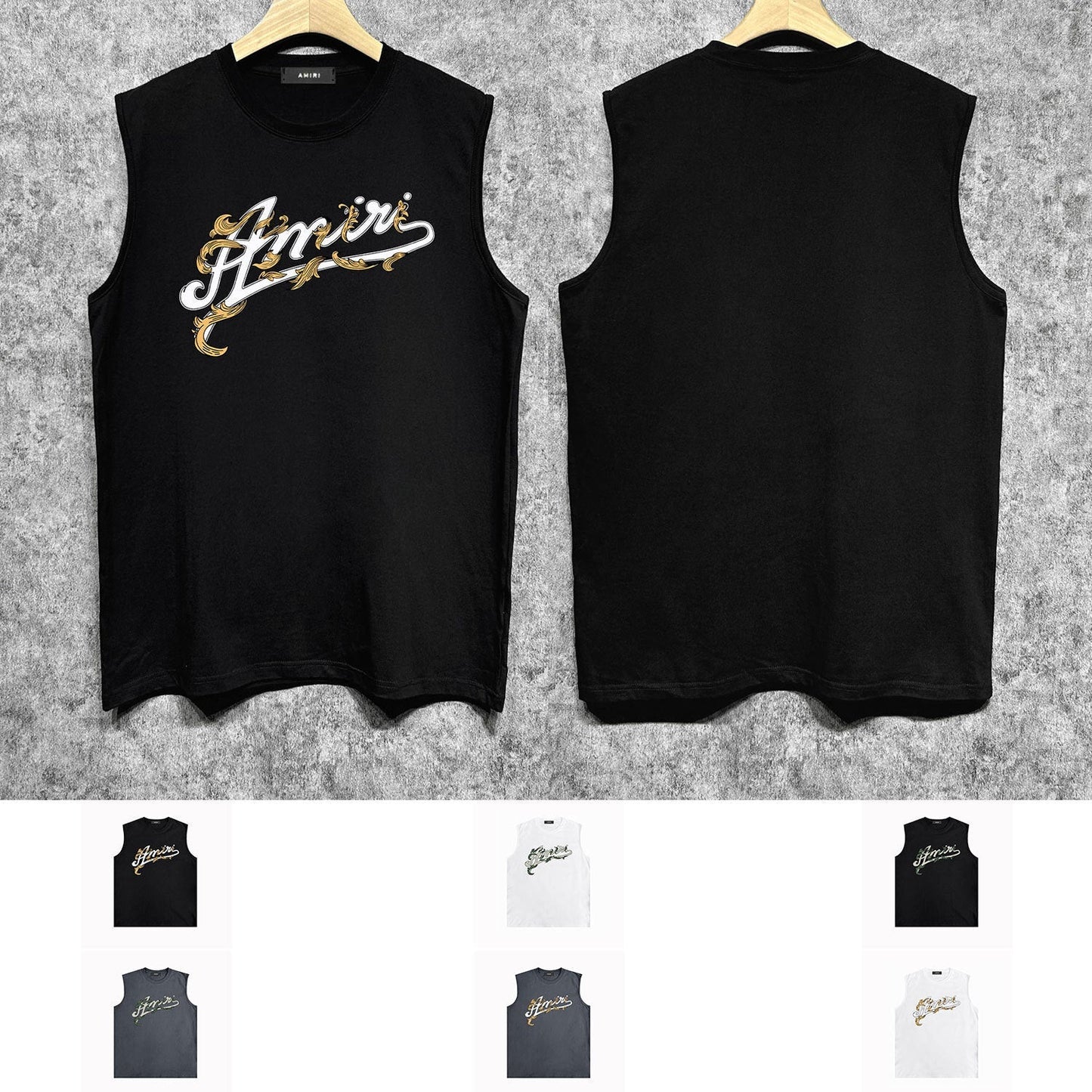 Amiri tank top ye man letterprinting