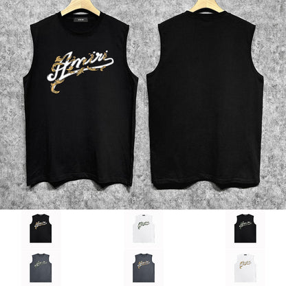 Amiri tank top ye man letterprinting