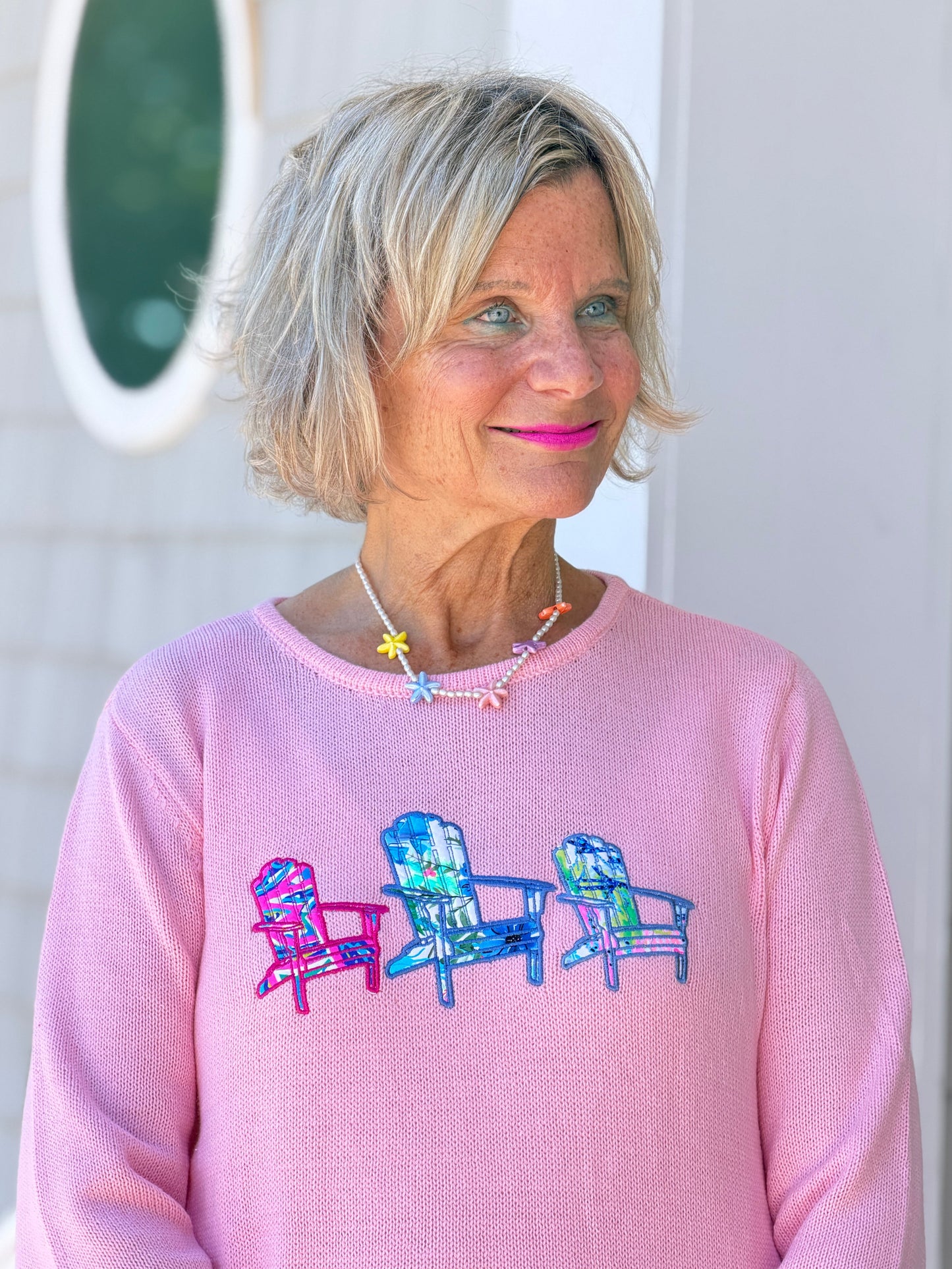BEACH CLUB SEAFOAM ADIRONDACK SWEATER