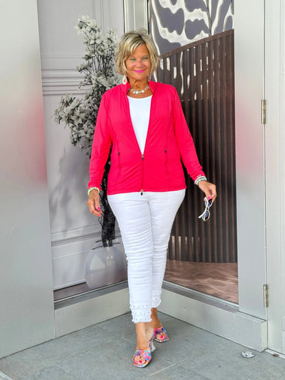 LULU-B NEW CORAL FULL ZIPPER JACKET