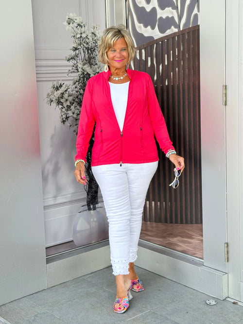 LULU-B NEW CORAL FULL ZIPPER JACKET