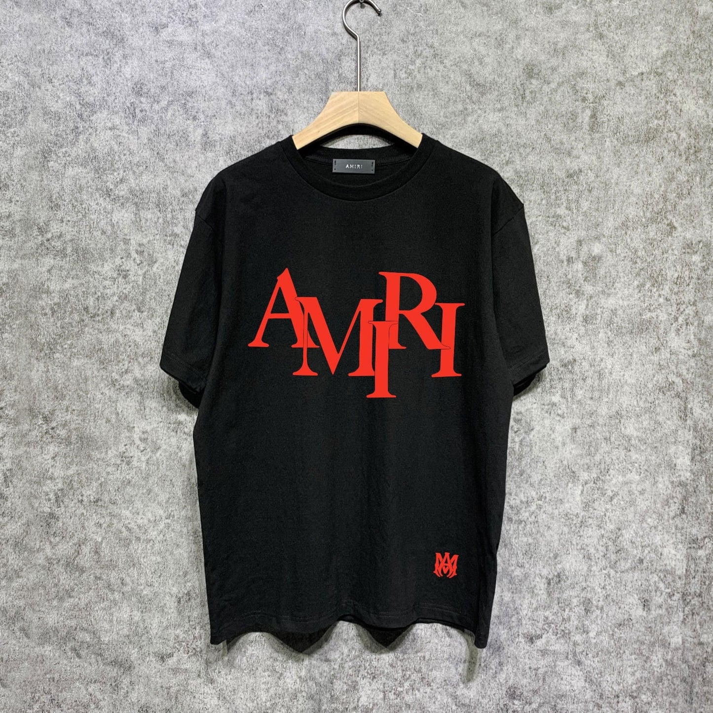 Amiri t shirts letter foam printing short sleeves