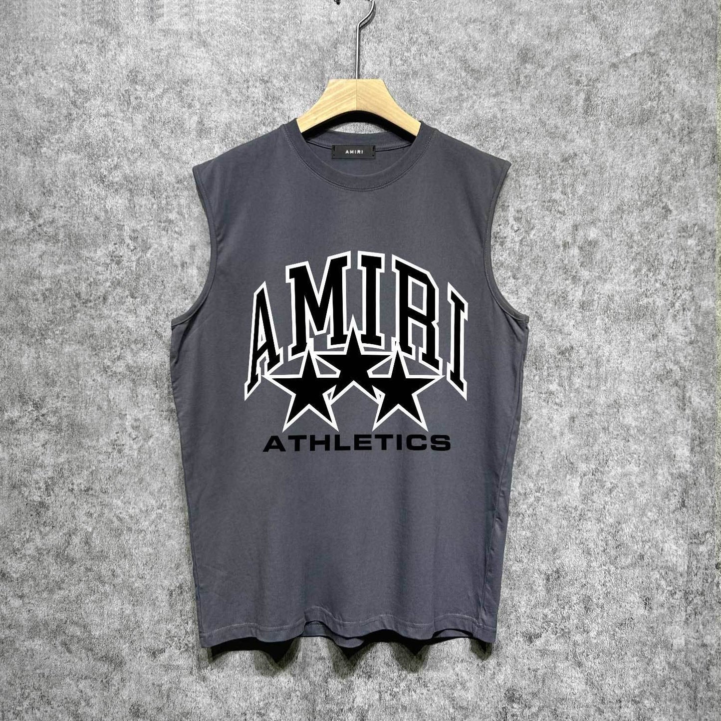 Amiri tank top stroke five-pointed star printing