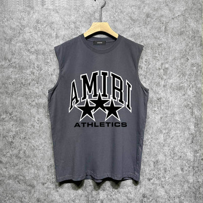 Amiri tank top stroke five-pointed star printing