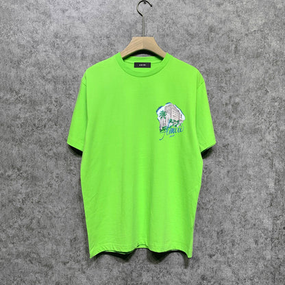 Amiri t shirts city forest printing short sleeve