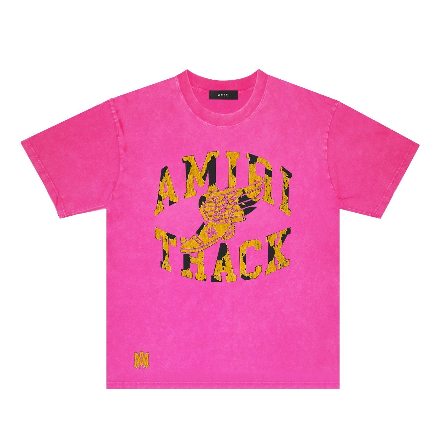 Amiri Washed Distressed T Shirt Printed Trendy Pure Cotton
