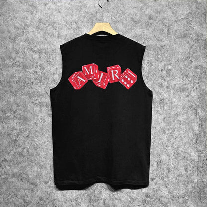 Amiri tank top red dice printing