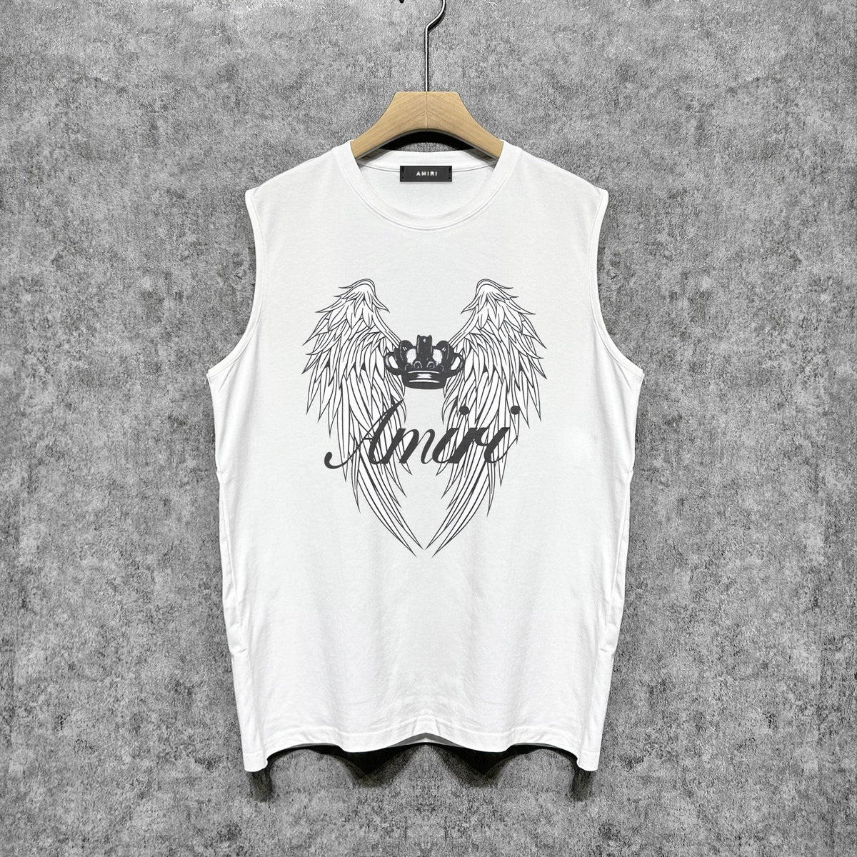 Amiri tank top wing crown printing