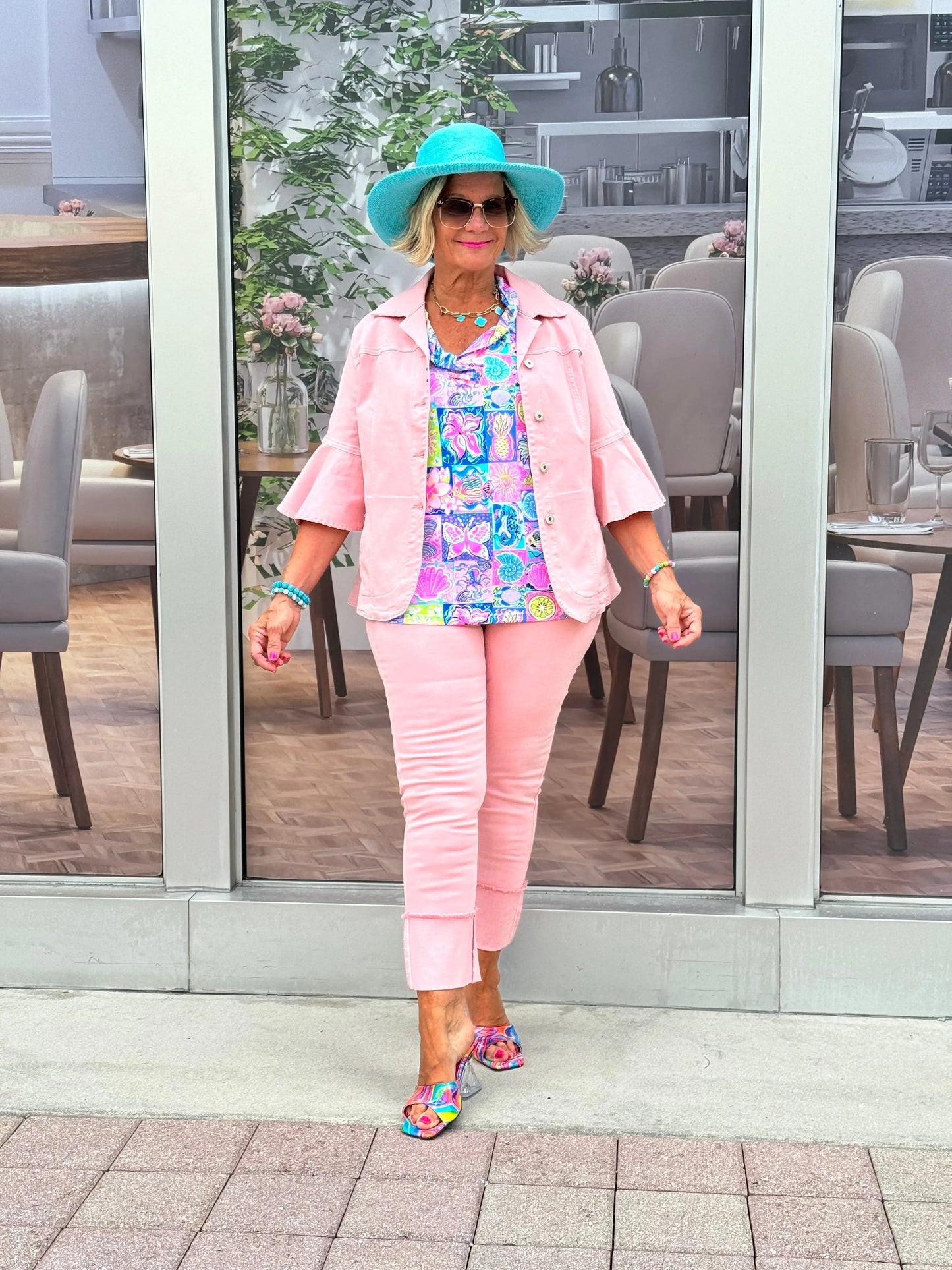 Ethyl Easy Breeze Pink Crop Pant - Gravity