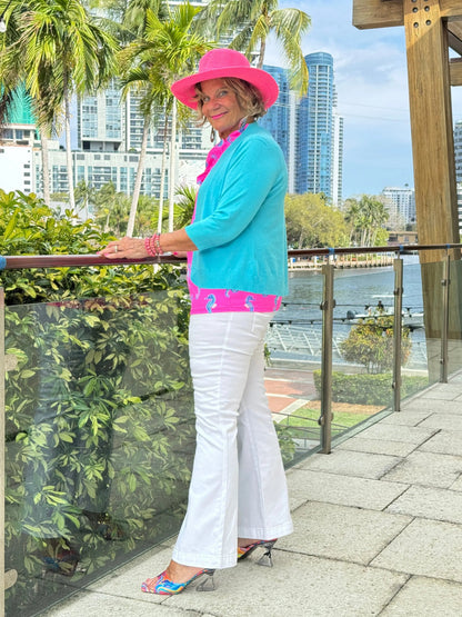 LULU B SEAHORSE BAY SLEEVELESS RUFFLE TOP
