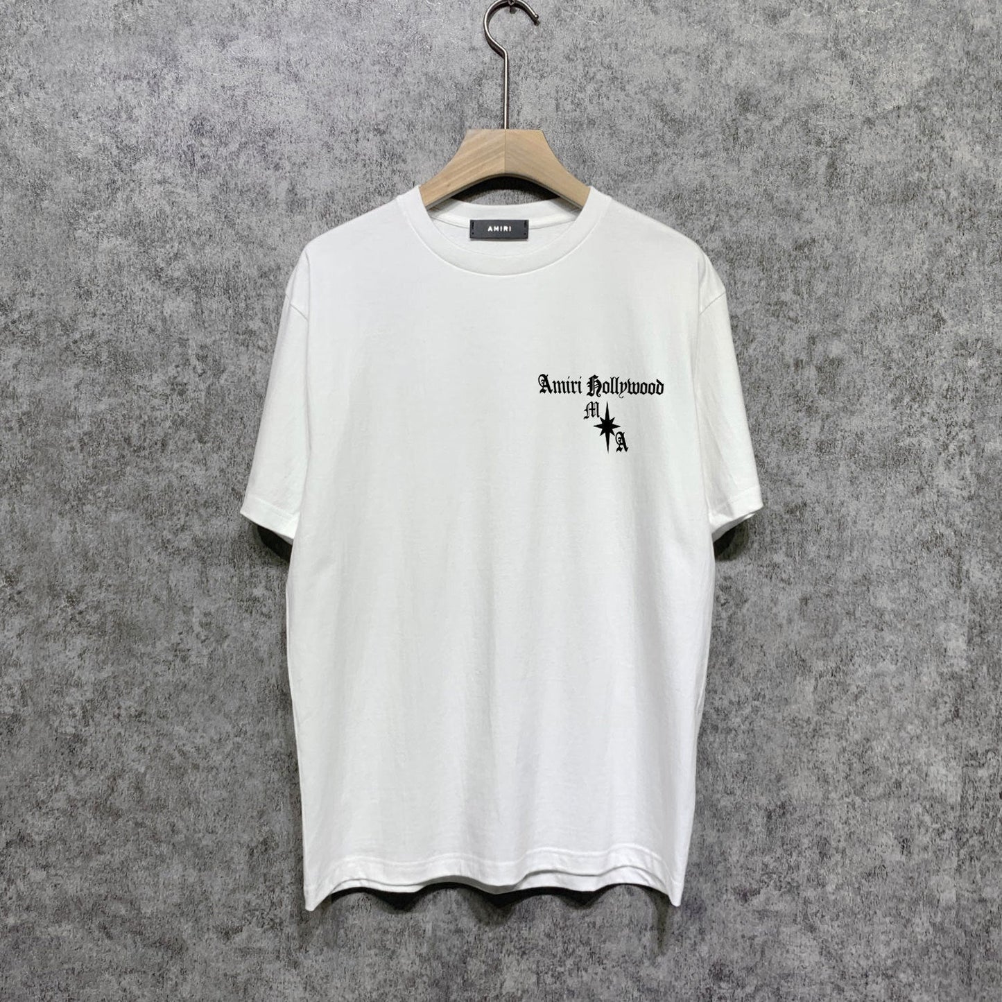 Amiri t shirts sanskrit printing short sleeve