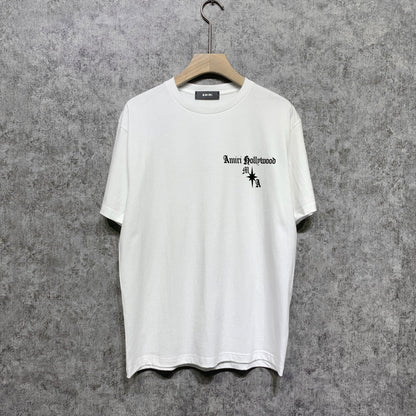 Amiri t shirts sanskrit printing short sleeve
