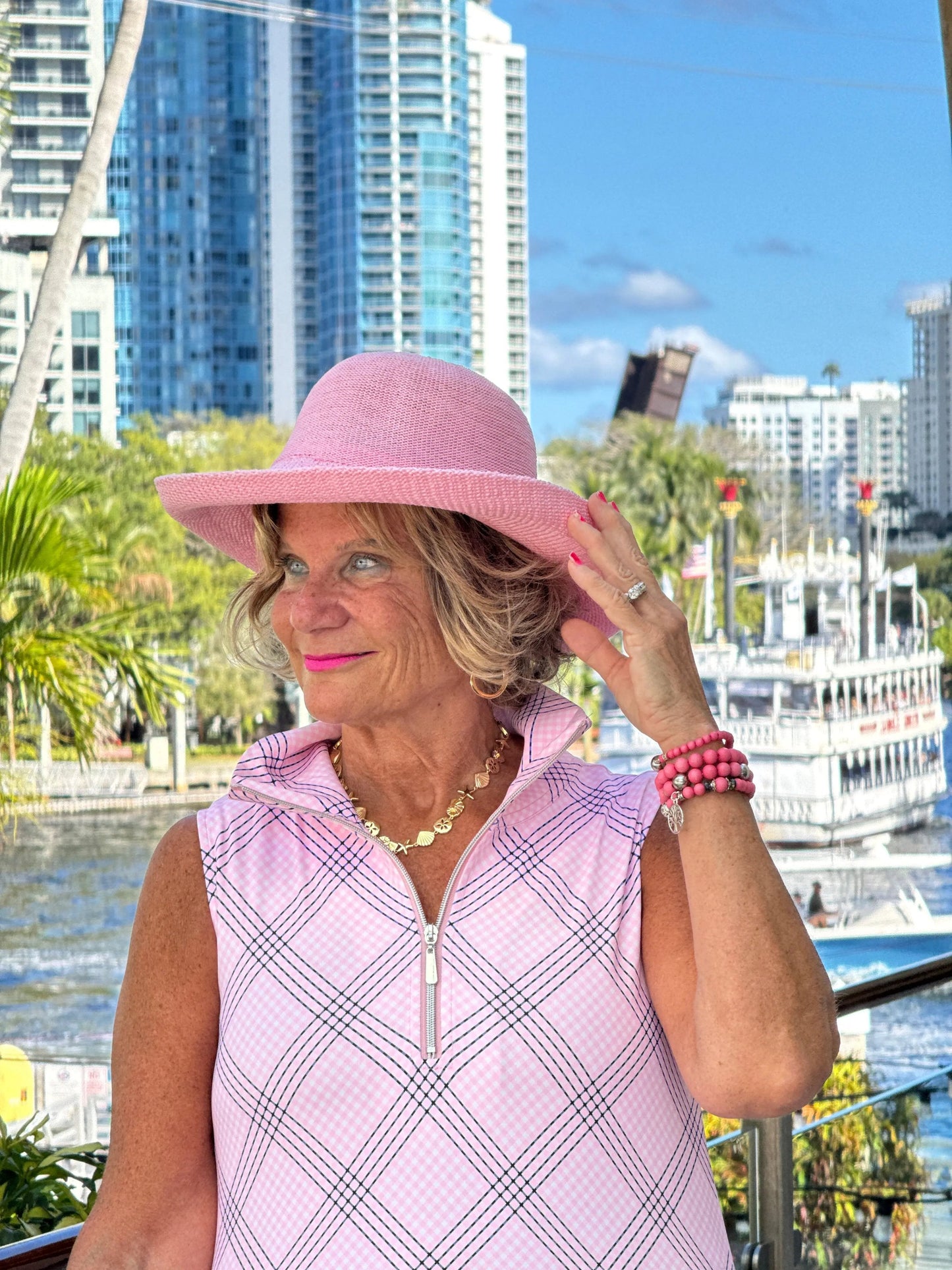 LULU B PINK CHIC ZIPPER SWING DRESS