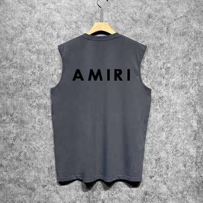 Amiri tank top flat thick letter spider armband printing