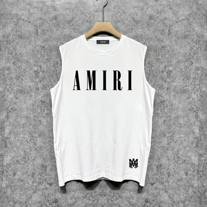 Amiri tank top letter spider printing