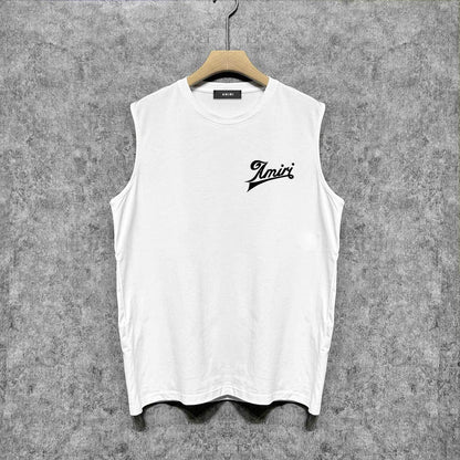 Amiri tank top slanted letter printing
