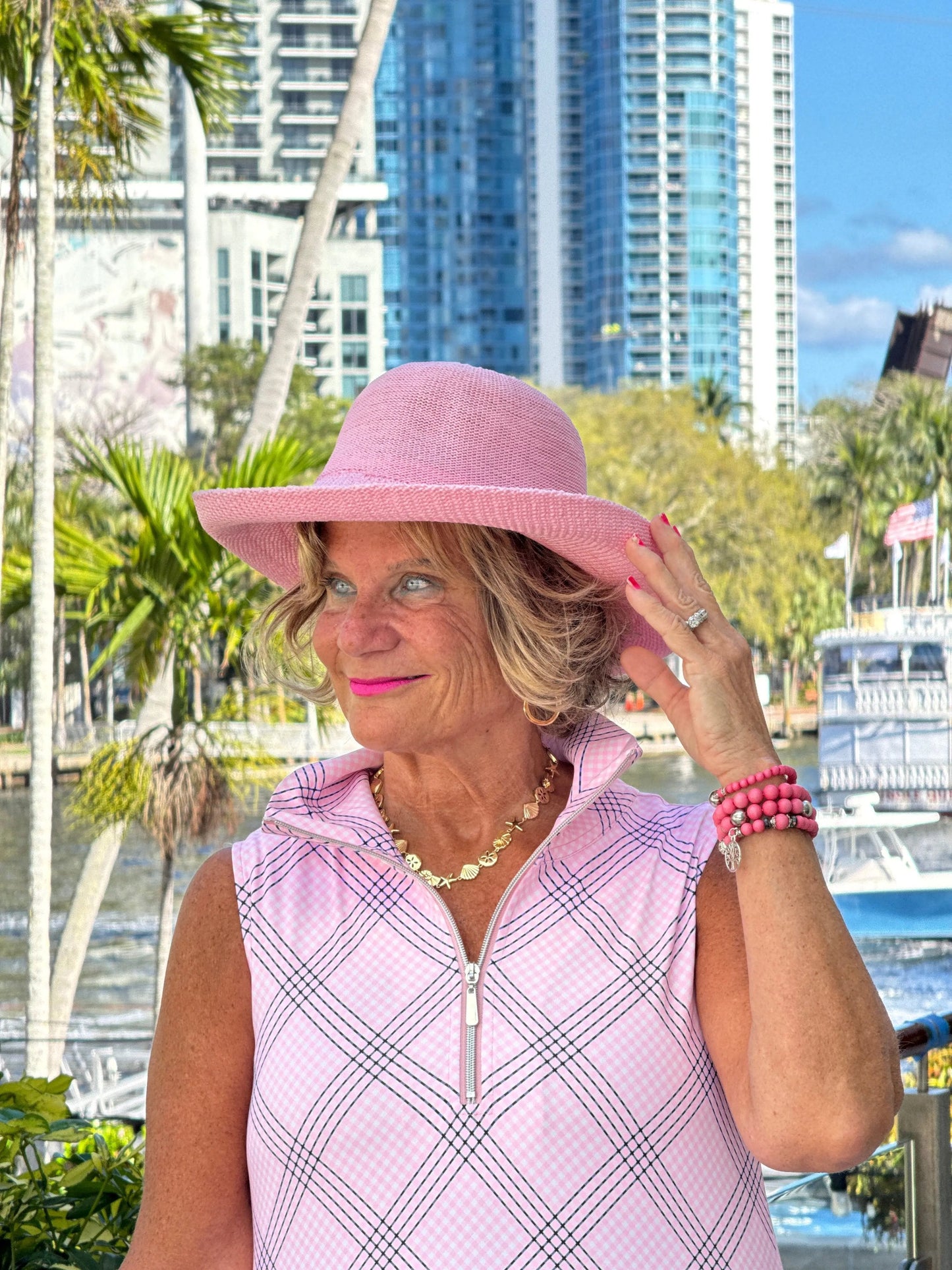 LULU B PINK CHIC ZIPPER SWING DRESS