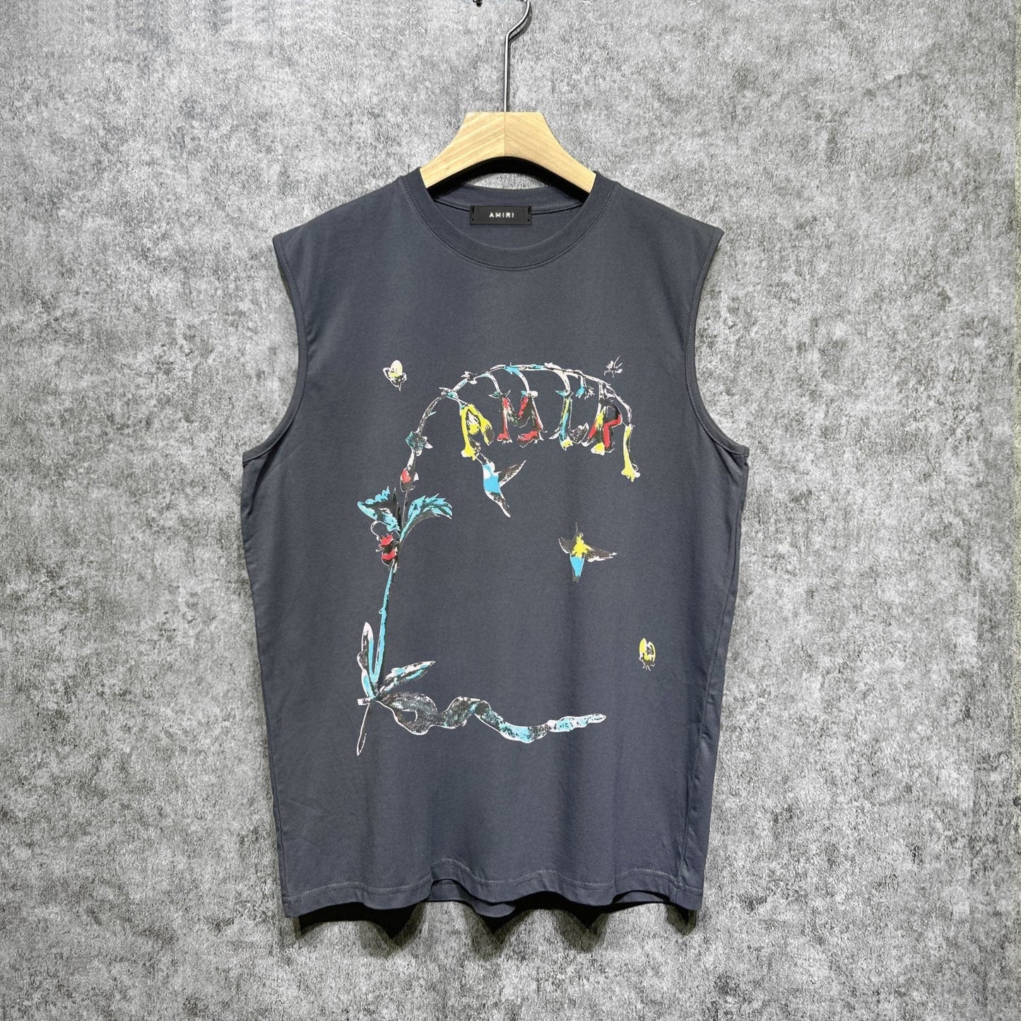 Amiri tank top hummingbird printing