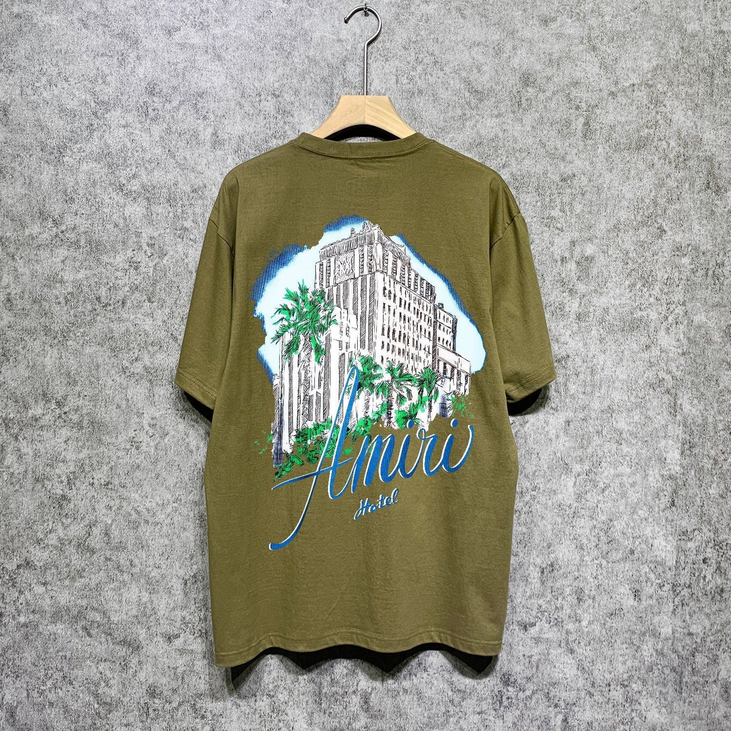 Amiri t shirts city forest printing short sleeve
