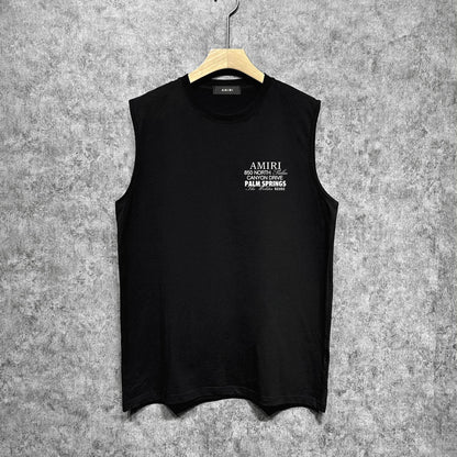 Amiri tank top pink bone print