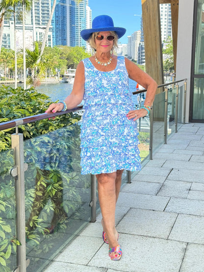 LULU B CORAL BREEZE CHA CHA DRESS