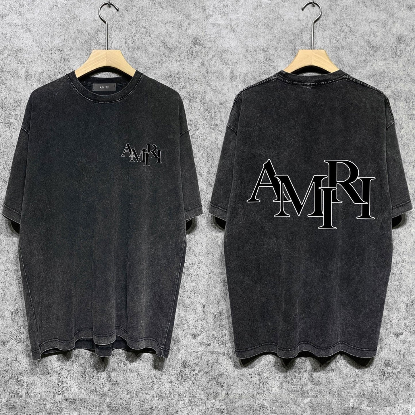 Amiri Washed Distressed T Shirt Printed Trendy Pure Cotton