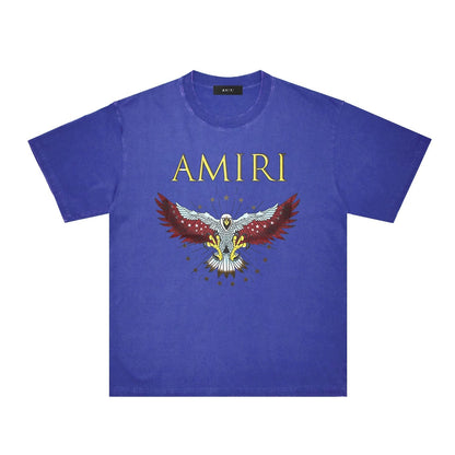 Amiri Washed Distressed T Shirt Printed Trendy Pure Cotton
