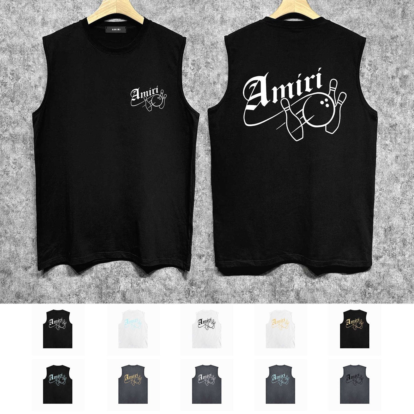 Amiri tank top bowling print