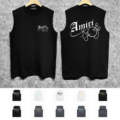 Amiri tank top bowling print