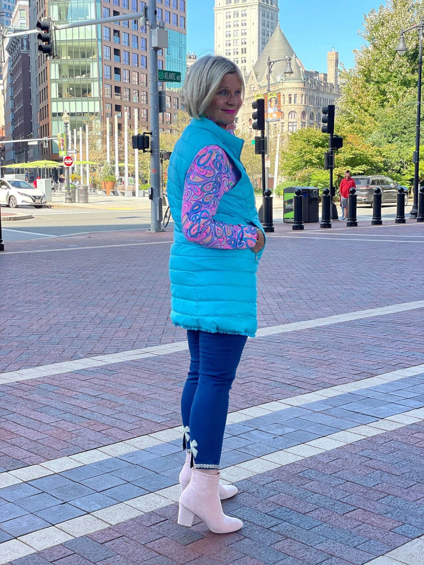 LULU-B AQUA PUFFER VEST