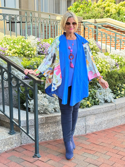 Blue Reversible Rain Cape - Collection