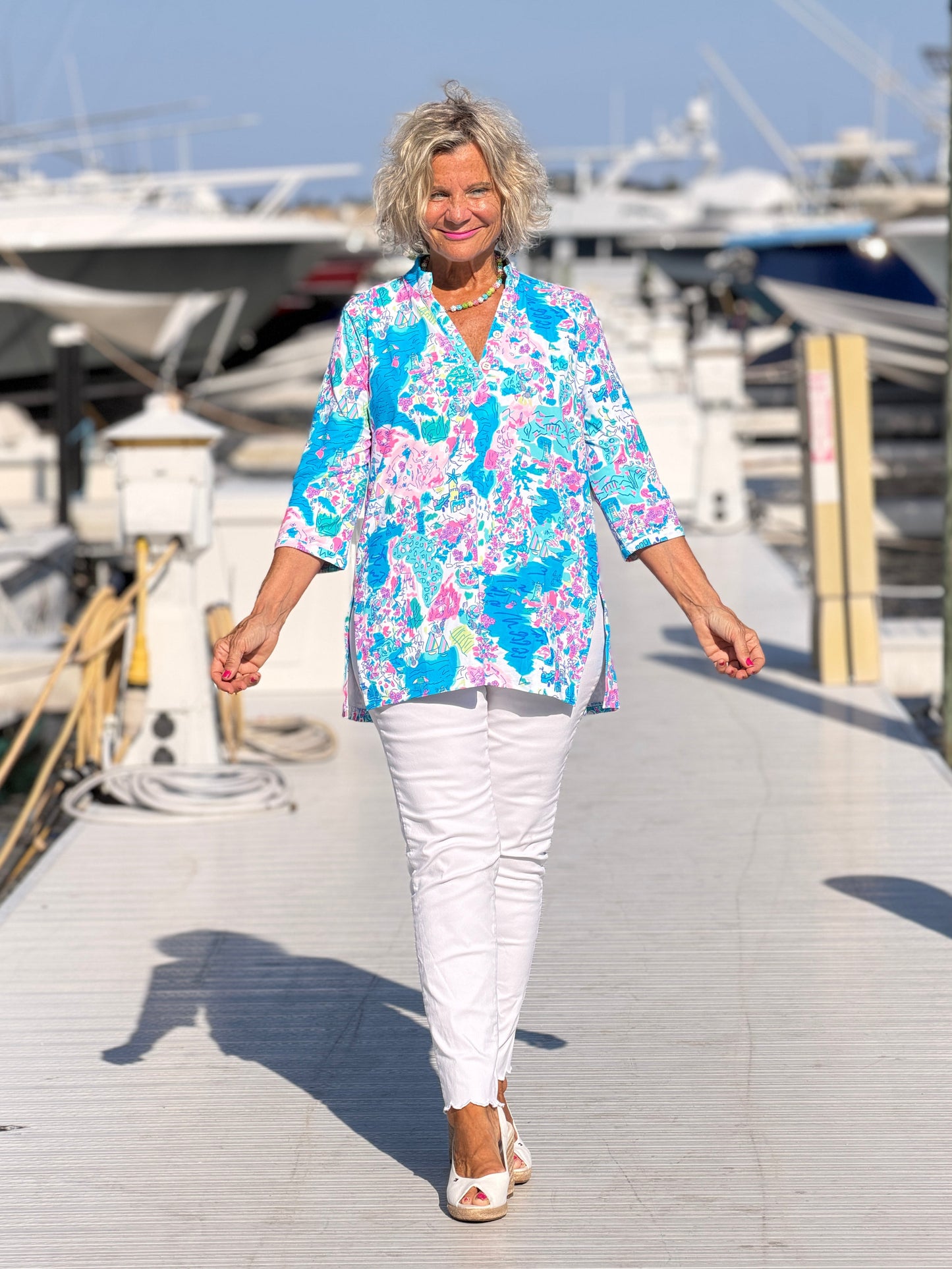 LULU B PALM BEACH SPALSH TUNIC