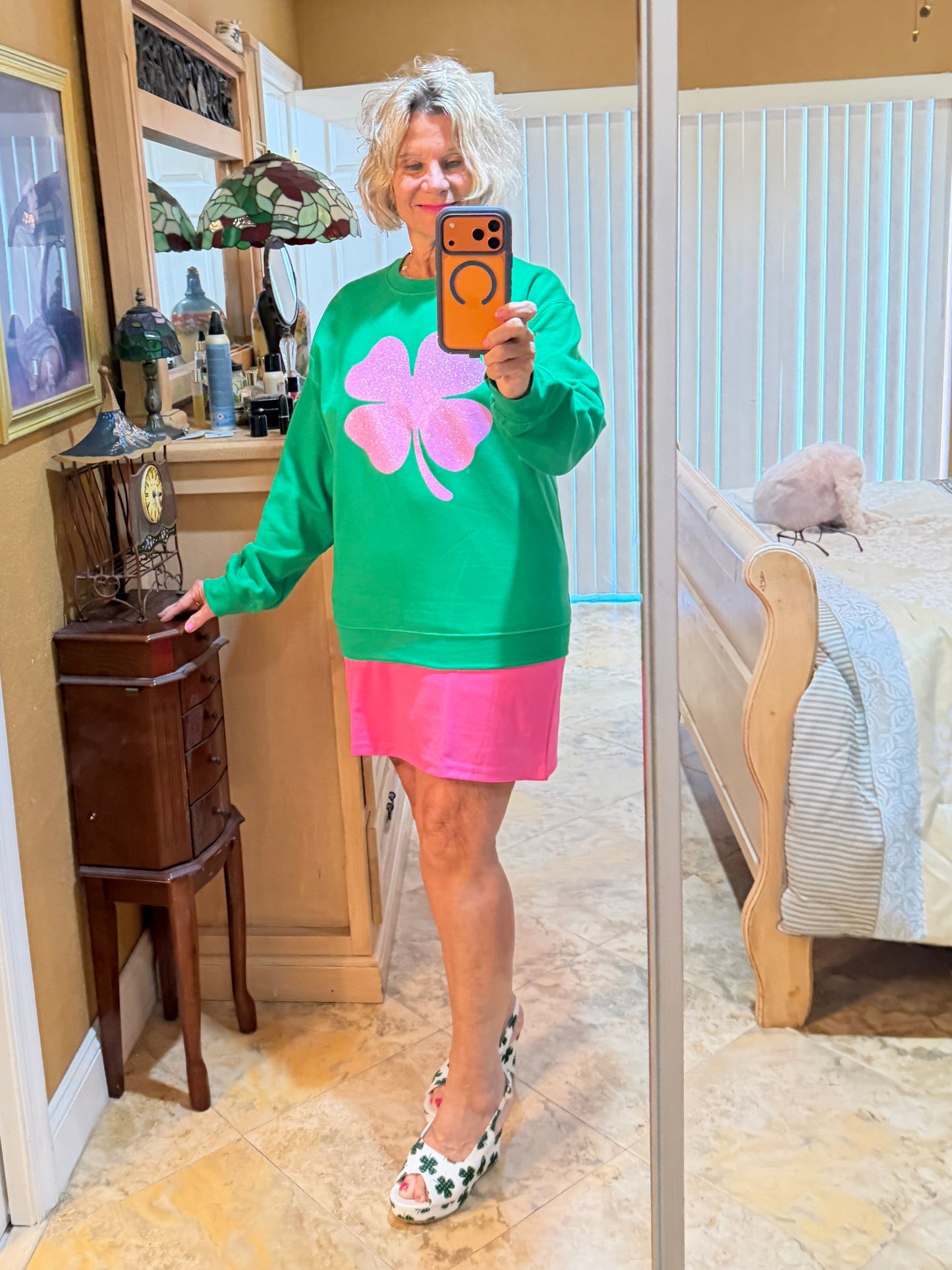 Glitter St. Pattys Day Sweatshirt - Womens St. Patricks Day