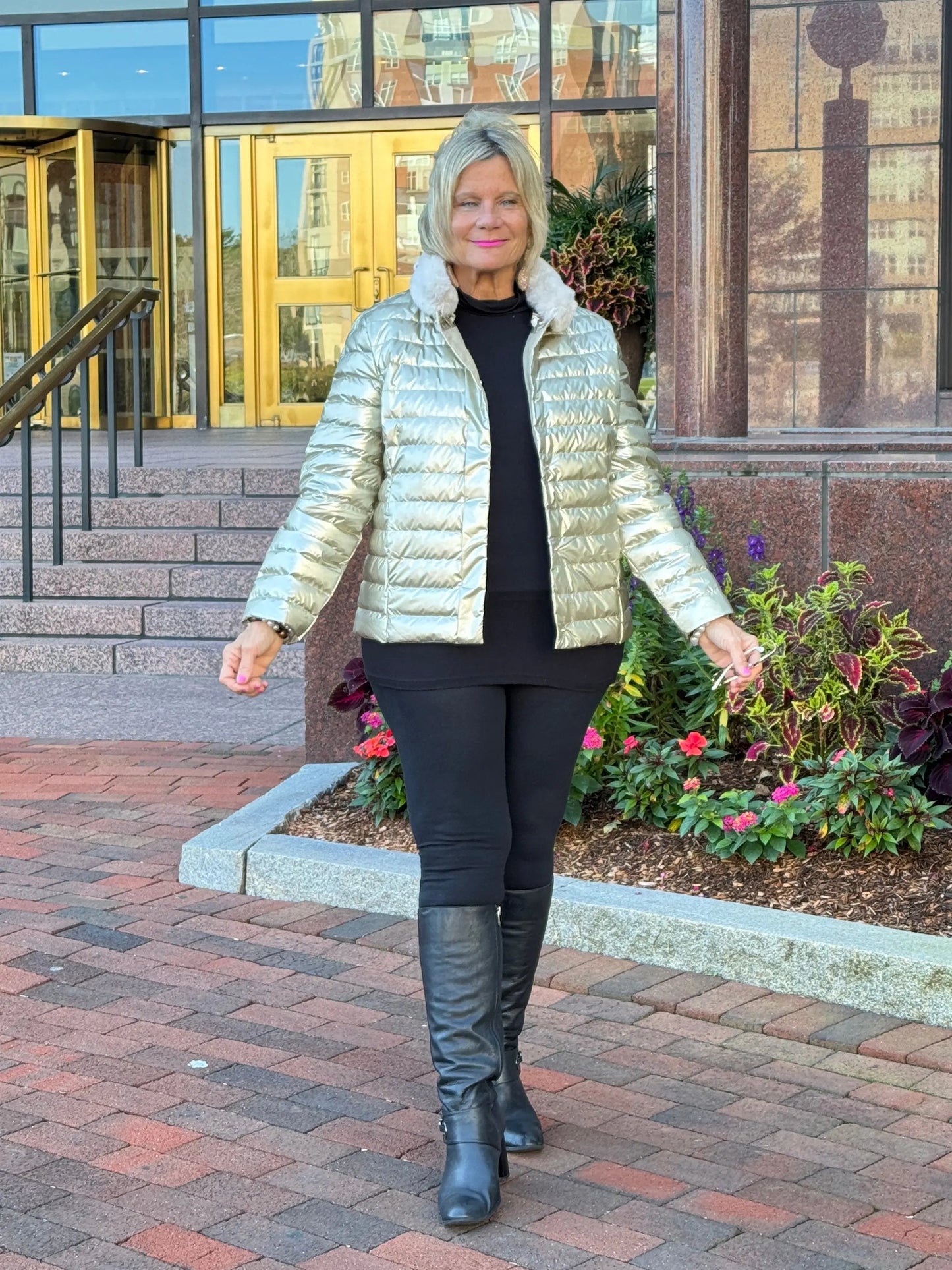 LULU-B PUFFER DOWN  FAUX FUR JACKET