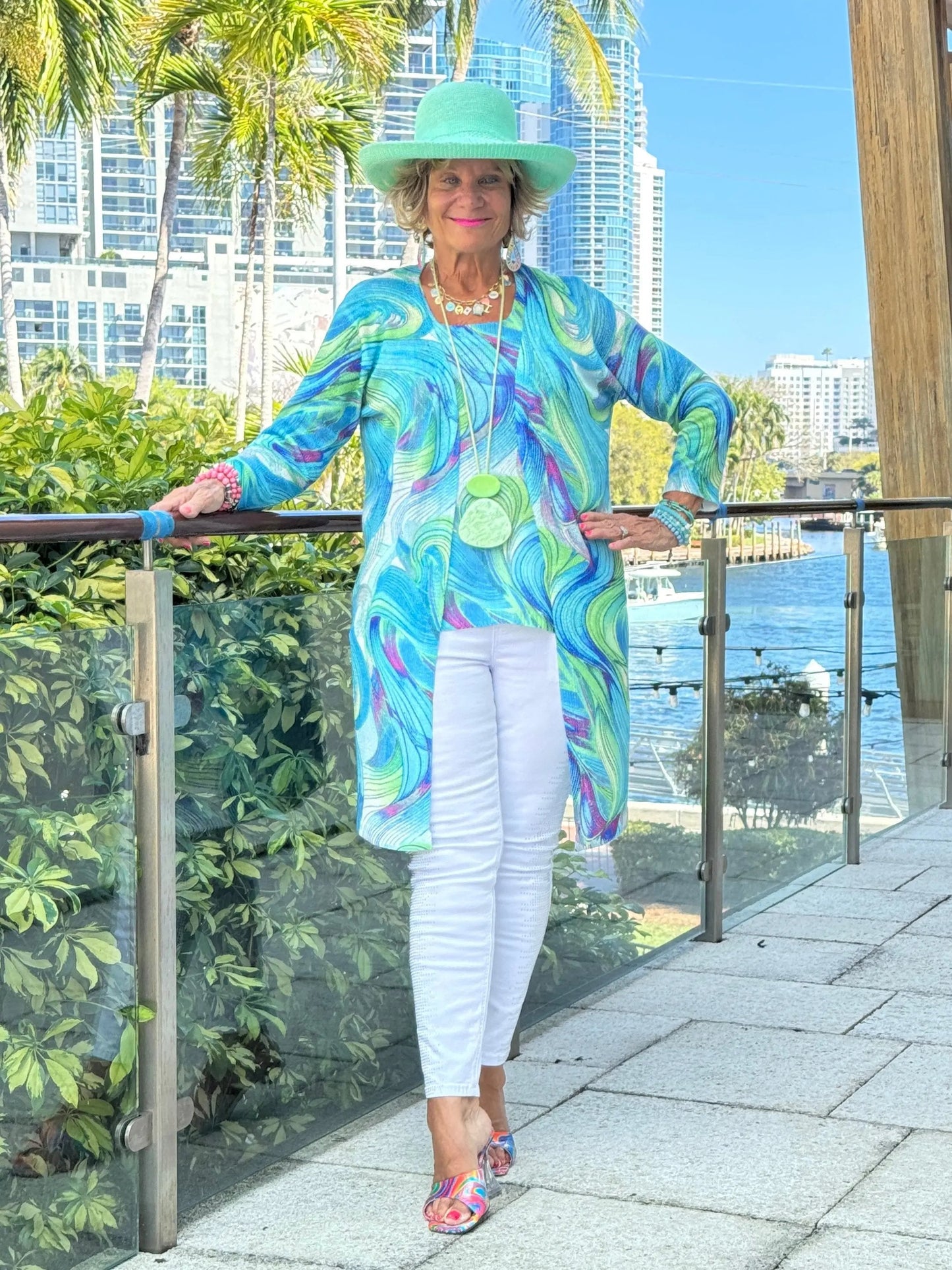 COLOR SPLASH CARDIGAN - BOUNTIFUL